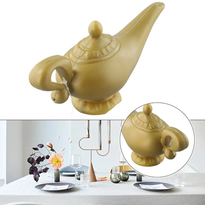 Aladdin Genie Lamp Costume Prop ا Vintage Decorative Teapot, Retro Magic Lamp Ornament pentru Halloween, Crăciun & partid decorare