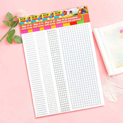 1040/900/504Pcs Acrilic Drill DIY Crystal Rinstone auto-adezive auto-adezive auto-abțibilduri pentru cazuri de telefon, carduri, și meserii