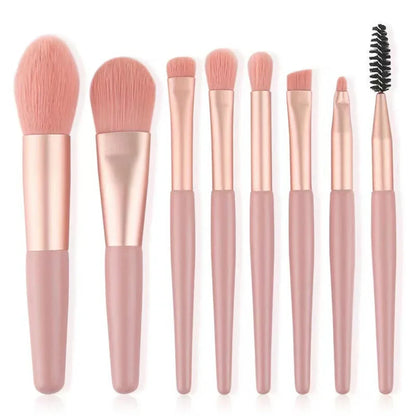 8Pcs Machiaj Perie Set machiaj Concealer Perie Blush vrac pulbere Perie ochi Umbra Highlighter Fundatia Perie instrumente de frumusete