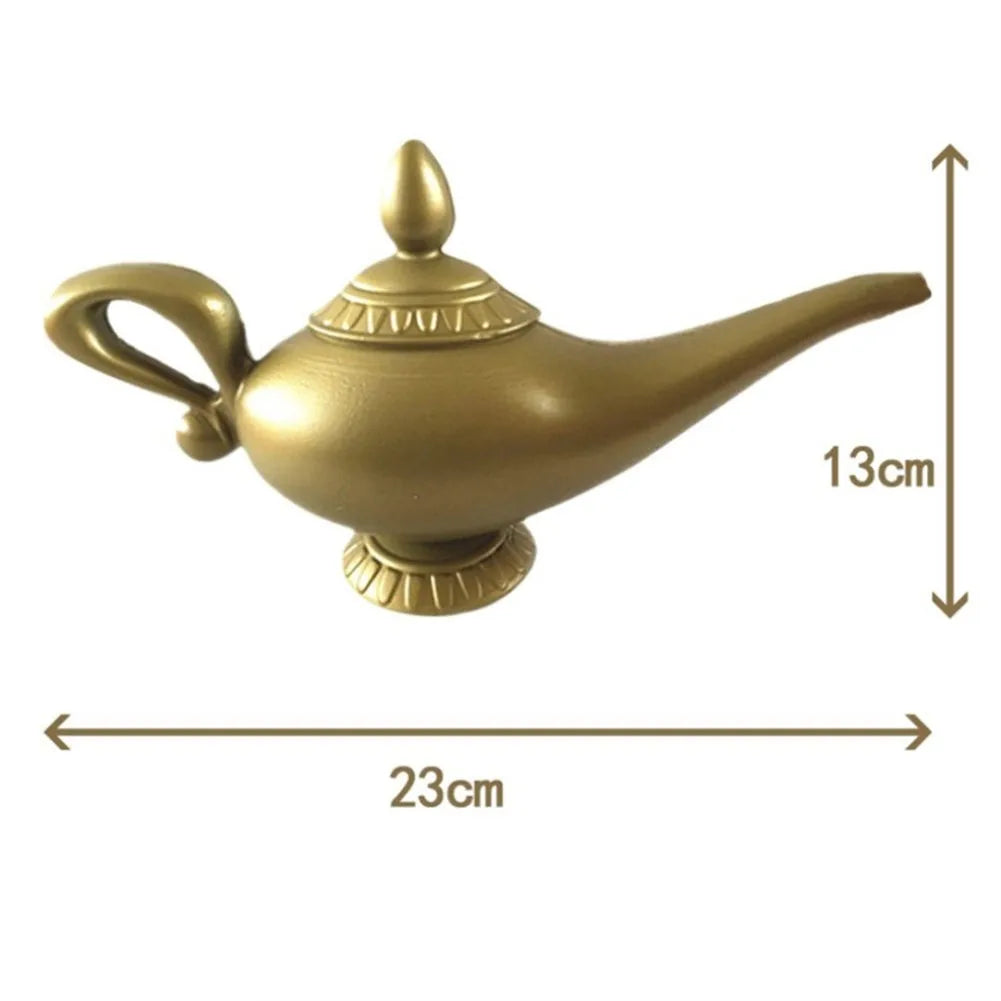 Aladdin Genie Lamp Costume Prop ا Vintage Decorative Teapot, Retro Magic Lamp Ornament pentru Halloween, Crăciun & partid decorare