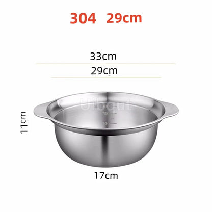 304 Stainless Steel Vegetable Washing Basin & Strainer – Multi-Purpose Rice Washer, Fruit Filter, Kitchen Drain Basket