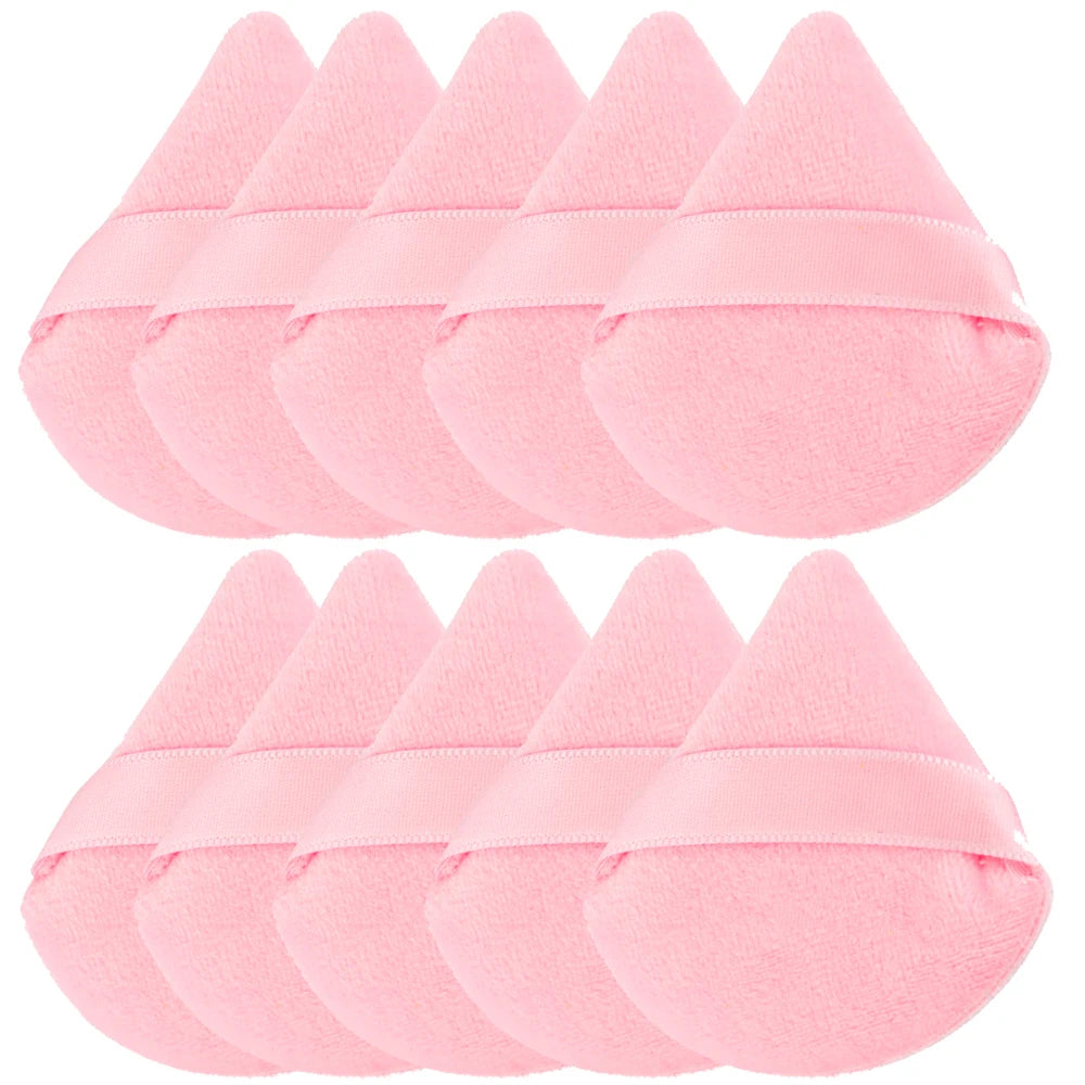 SHIDISHANGPIN Triangle Catifea pulbere Puff  bază de plastic cosmetice faţă reutilizabil Sponge, mini machiaj de bumbac pentru fundaţie, Eyeshadow, şi instrumente de frumusete (1/2/3/6pcs)