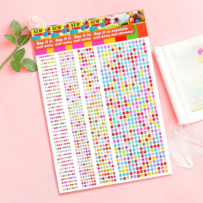 1040/900/504Pcs Acrilic Drill DIY Crystal Rinstone auto-adezive auto-adezive auto-abțibilduri pentru cazuri de telefon, carduri, și meserii