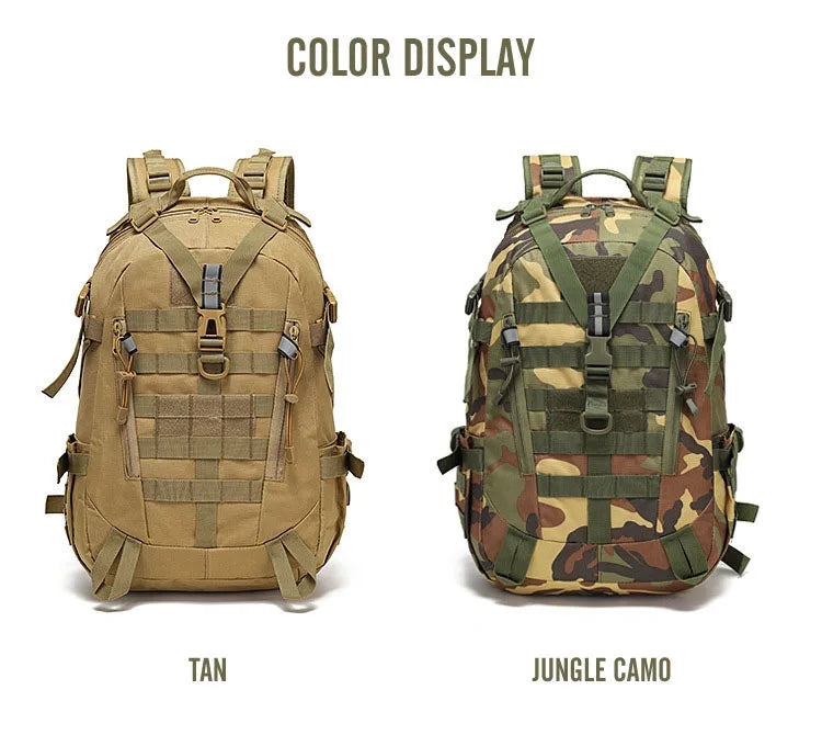 40L Tactical Reflective Backpack  bază militară Molle Outdoor Rucksack