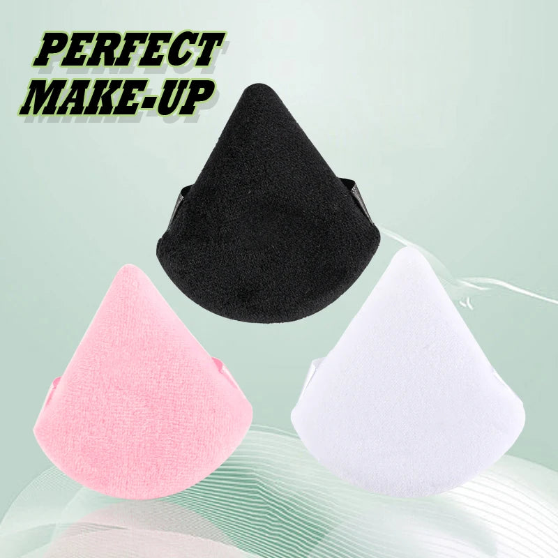 SHIDISHANGPIN Triangle Catifea pulbere Puff  bază de plastic cosmetice faţă reutilizabil Sponge, mini machiaj de bumbac pentru fundaţie, Eyeshadow, şi instrumente de frumusete (1/2/3/6pcs)