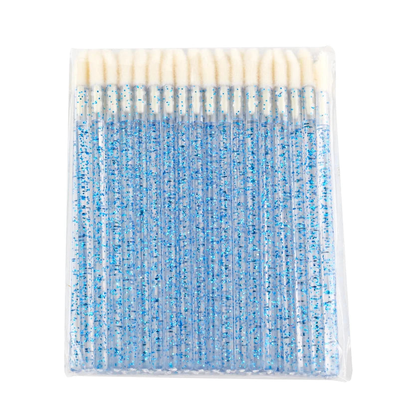 Lanjinglin 5/50 PC-uri de unică folosință periuță de buze perii de machiaj ا Baghete aplicator ruj & instrument de extensie a genelor, accesorii profesionale de frumusete