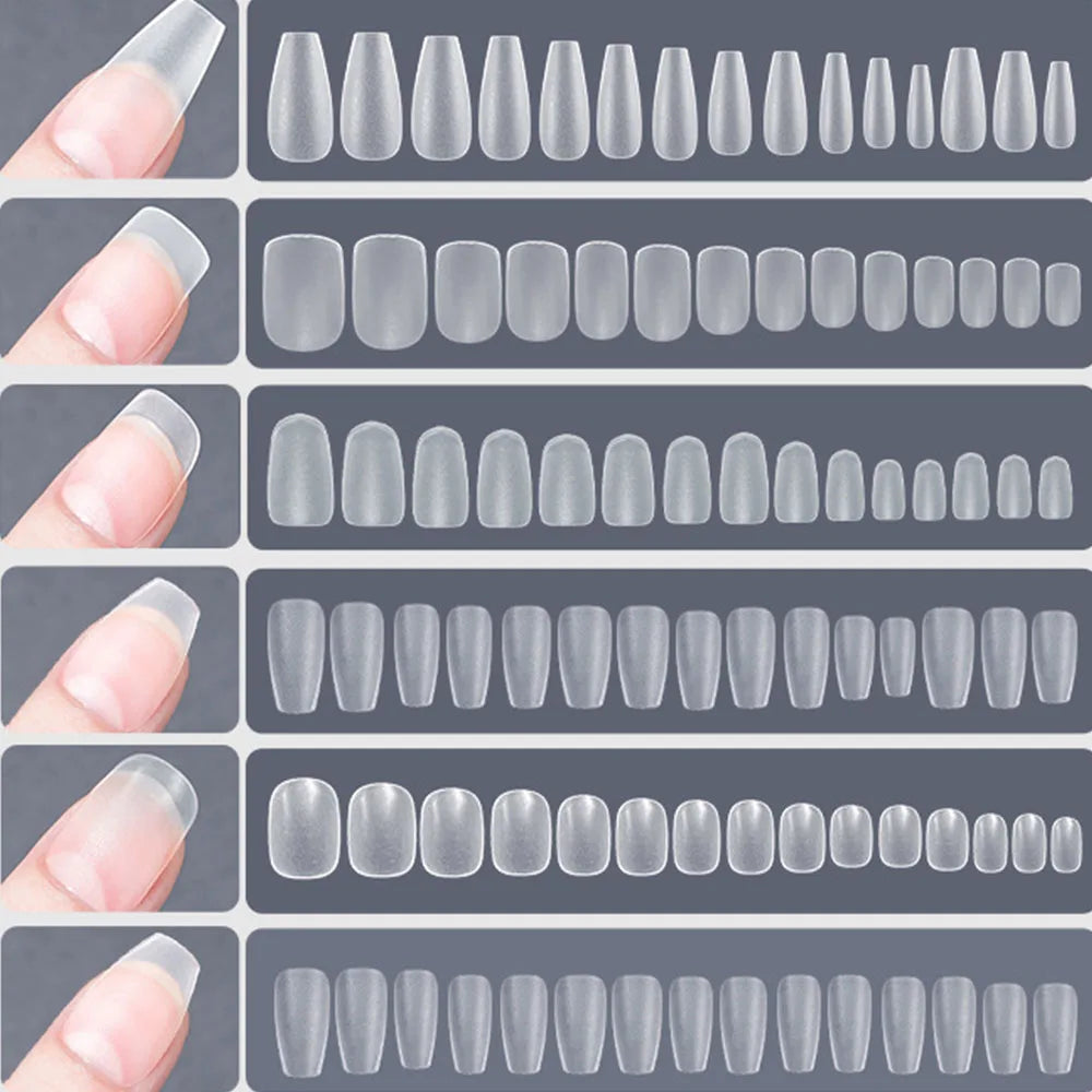 120PCS Matte Press-On Nail Tips ? Soft Full-Cover Almond unghii false pentru DIY Manichiura