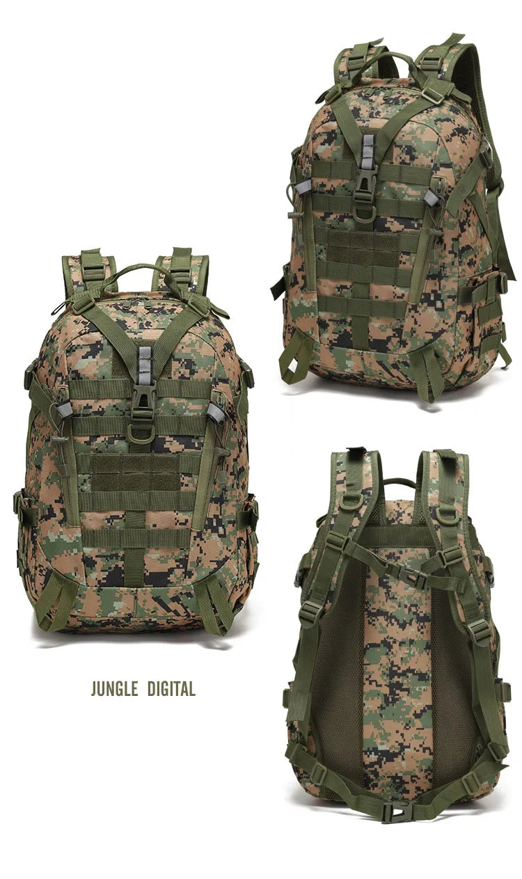 40L Tactical Reflective Backpack  bază militară Molle Outdoor Rucksack