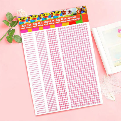 1040/900/504Pcs Acrilic Drill DIY Crystal Rinstone auto-adezive auto-adezive auto-abțibilduri pentru cazuri de telefon, carduri, și meserii