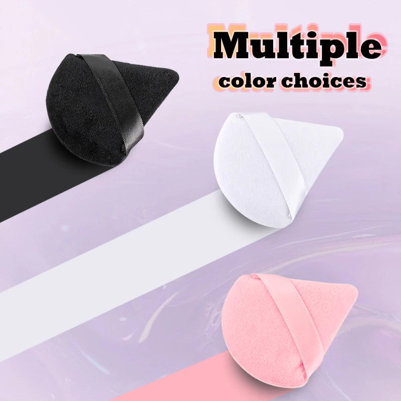 SHIDISHANGPIN Triangle Catifea pulbere Puff  bază de plastic cosmetice faţă reutilizabil Sponge, mini machiaj de bumbac pentru fundaţie, Eyeshadow, şi instrumente de frumusete (1/2/3/6pcs)