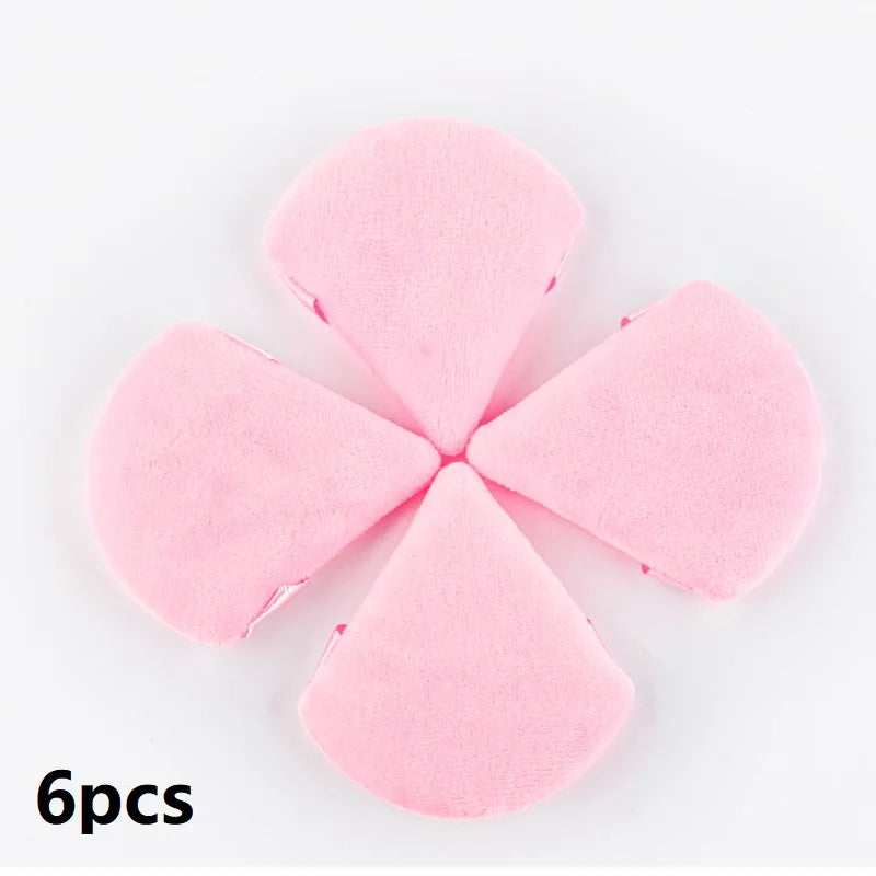 SHIDISHANGPIN Triangle Catifea pulbere Puff  bază de plastic cosmetice faţă reutilizabil Sponge, mini machiaj de bumbac pentru fundaţie, Eyeshadow, şi instrumente de frumusete (1/2/3/6pcs)