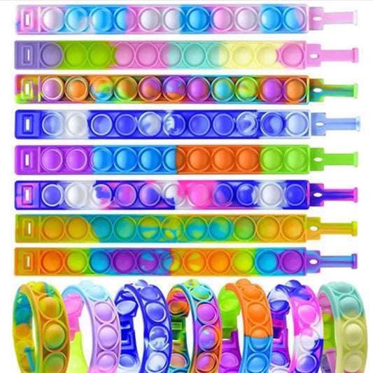 12/24/36PCS Silicon colorat Bubble Wristband  bază pentru copii de partid Favoruri, Cadouri de ziua de naștere, Suveniruri de nunta, Carnaval & brățară de vacanță