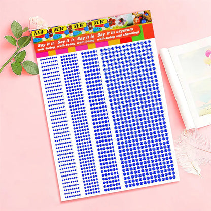 1040/900/504Pcs Acrilic Drill DIY Crystal Rinstone auto-adezive auto-adezive auto-abțibilduri pentru cazuri de telefon, carduri, și meserii