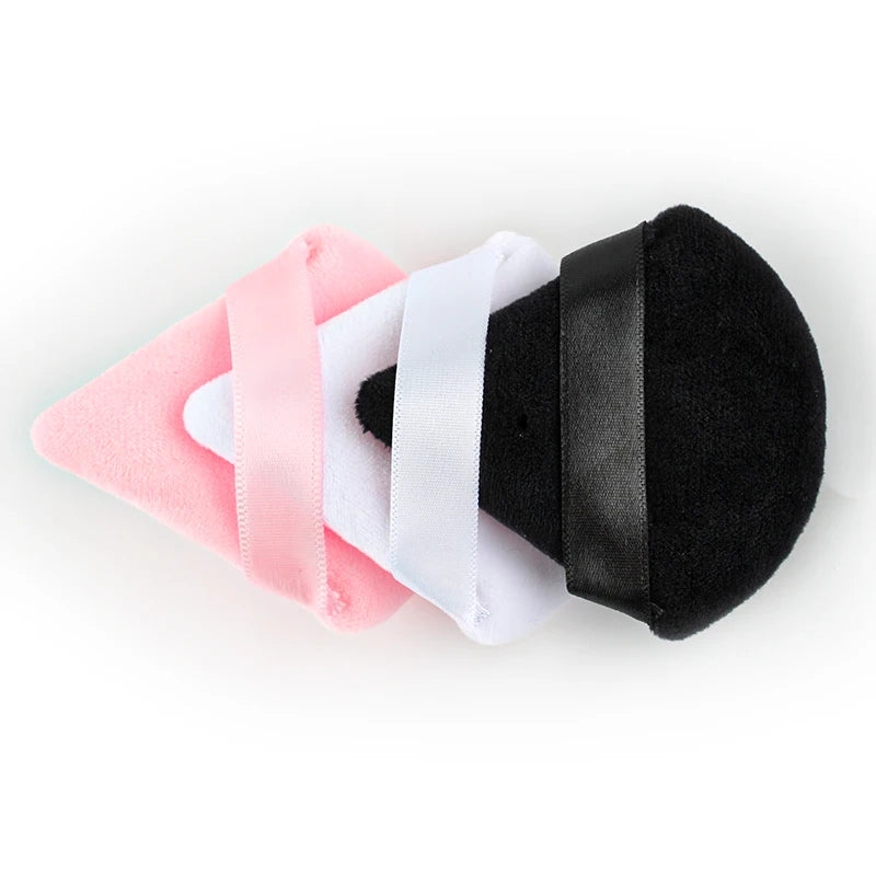 SHIDISHANGPIN Triangle Catifea pulbere Puff  bază de plastic cosmetice faţă reutilizabil Sponge, mini machiaj de bumbac pentru fundaţie, Eyeshadow, şi instrumente de frumusete (1/2/3/6pcs)
